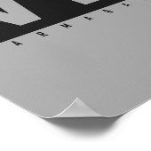 Schwarz-Weiß-Pop Art Hühnerposter Veganer AF Poster (Ecke)