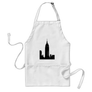 Schwarz-Weiß-Pop-Art New York Schürze