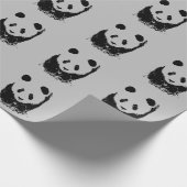 Schwarz-Weiß-Pop Art Panda Geschenkpapier (Ecke)