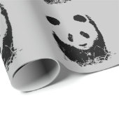 Schwarz-Weiß-Pop Art Panda Geschenkpapier (Rolleneckpunkt)