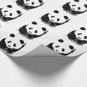 Schwarz-Weiß-Pop Art Panda Wrapping Paper Geschenkpapier (Ecke)