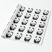 Schwarz-Weiß-Pop Art Panda Wrapping Paper Geschenkpapier (Ungerollt)