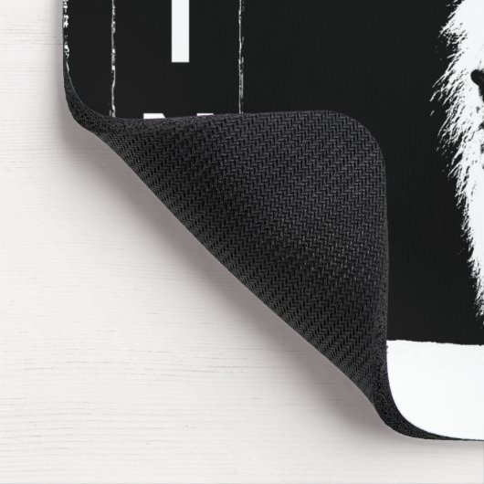 Schwarz-Weiß-Pop Art Picture Template Lion Head Mousepad (Ecke)