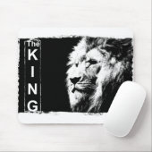 Schwarz-Weiß-Pop Art Picture Template Lion Head Mousepad (Mit Mouse)