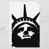 Schwarz-Weiß-Pop Art-Statue Briefpapier (Vorne/Hinten)