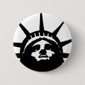 Schwarz-Weiß-Pop Art-Statue Button (Vorderseite)