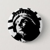 Schwarz-Weiß-Pop Art-Statue Button (Vorderseite)