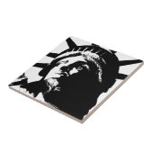 Schwarz-Weiß-Pop Art-Statue Fliese (Seite)