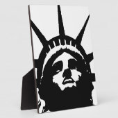 Schwarz-Weiß-Pop Art-Statue Fotoplatte (Seite)