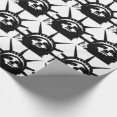 Schwarz-Weiß-Pop Art-Statue Geschenkpapier (Ecke)