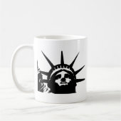 Schwarz-Weiß-Pop Art-Statue Kaffeetasse (Links)