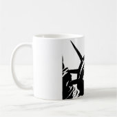 Schwarz-Weiß-Pop Art-Statue Kaffeetasse (Links)