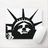 Schwarz-Weiß-Pop Art-Statue Mousepad (Mit Mouse)