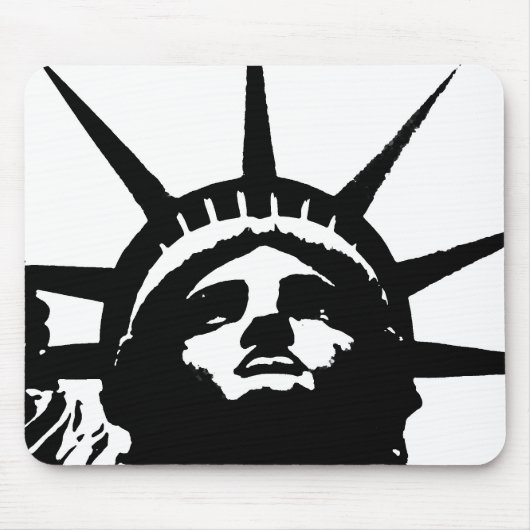 Schwarz-Weiß-Pop Art-Statue Mousepad (Vorne)