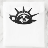 Schwarz-Weiß-Pop Art Statue of Liberty Sticker (Tasche)