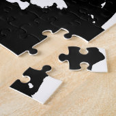 Schwarz-Weiß-Pop Art-Statue Puzzle (Seite)