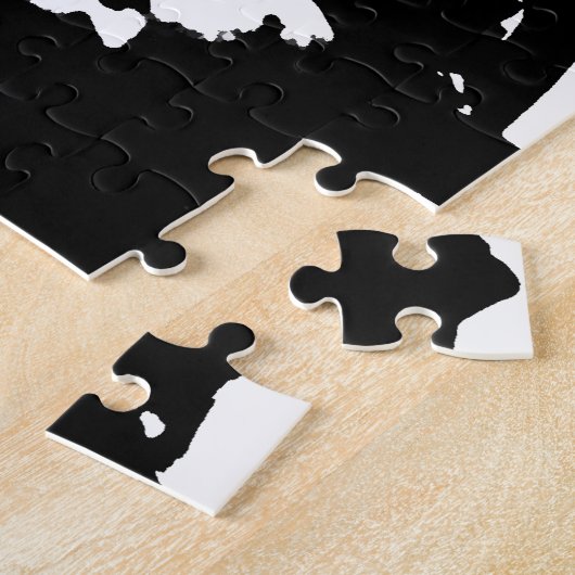 Schwarz-Weiß-Pop Art-Statue Puzzle (Seite)
