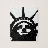 Schwarz-Weiß-Pop Art-Statue Puzzle (Vertikal)