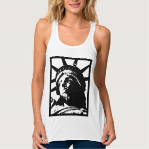 Schwarz-Weiß-Pop Art-Statue Tank Top