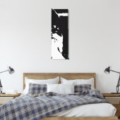 Schwarz & Weiß Pop Art Wolf Leinwanddruck (Insitu (Schlafzimmer))