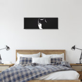 Schwarz & Weiß Pop Art Wolf Leinwanddruck (Insitu (Schlafzimmer))