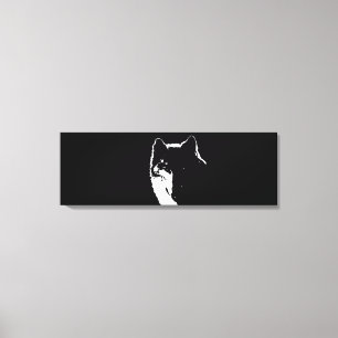 Schwarz & Weiß Pop Art Wolf Leinwanddruck