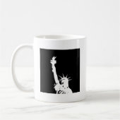 Schwarz-Weiß-Pop Kunst-Statue der Silhouette der F Kaffeetasse (Links)