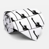 Schwarz-Weiß-Pop Kunst-Statue der Silhouette der F Krawatte (Gerollt)