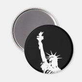 Schwarz-Weiß-Pop Kunst-Statue der Silhouette der F Magnet (Vorderseite/Rückseite)