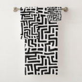 Schwarz-Weiß-Pop Kunstgeflecht Badhandtuch Set (Insitu)