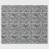 Schwarz-Weiß-Pop Kunstgeflecht Geschenkpapier (Flach)