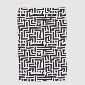 Schwarz-Weiß-Pop Kunstgeflecht Golfhandtuch (Vorderseite)