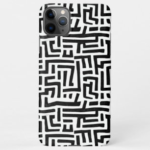 Schwarz-Weiß-Pop Kunstgeflecht iPhone 11Pro Max Hülle