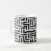 Schwarz-Weiß-Pop Kunstgeflecht Kaffeetasse (Vorderseite Links)