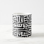 Schwarz-Weiß-Pop Kunstgeflecht Kaffeetasse (Mittel)