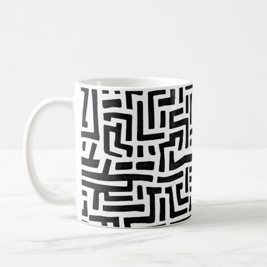 Schwarz-Weiß-Pop Kunstgeflecht Kaffeetasse (Links)