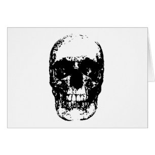 Schwarz-Weiß-Pop Skull