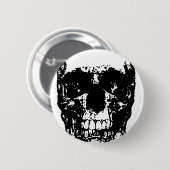 Schwarz-Weiß-Pop Skull Button (Vorne & Hinten)