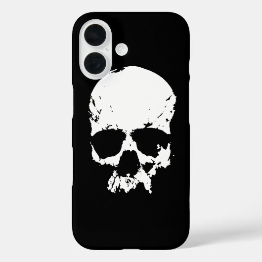 Schwarz-Weiß-Pop Skull Case-Mate iPhone Hülle (Rückseite)