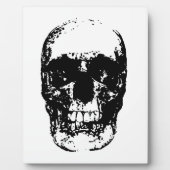 Schwarz-Weiß-Pop Skull Fotoplatte (Vorderseite)