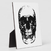 Schwarz-Weiß-Pop Skull Fotoplatte (Seite)