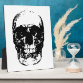Schwarz-Weiß-Pop Skull Fotoplatte (Seite)