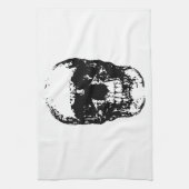 Schwarz-Weiß-Pop Skull Geschirrtuch (Vertikal)