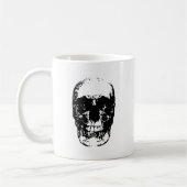 Schwarz-Weiß-Pop Skull Kaffeetasse (Links)