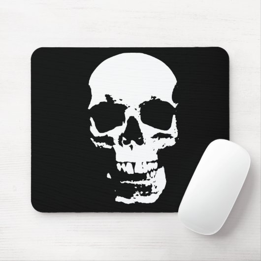Schwarz-Weiß-Pop Skull Mousepad (Mit Mouse)