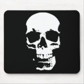 Schwarz-Weiß-Pop Skull Mousepad (Vorne)