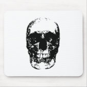Schwarz-Weiß-Pop Skull Mousepad (Vorne)