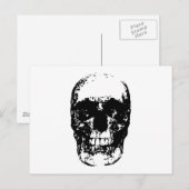 Schwarz-Weiß-Pop Skull Postkarte (Vorne/Hinten)