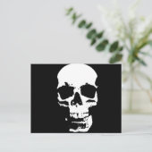Schwarz-Weiß-Pop Skull Postkarte (Stehend Vorderseite)