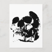 Schwarz-Weiß-Pop Skull Postkarte (Vorderseite)